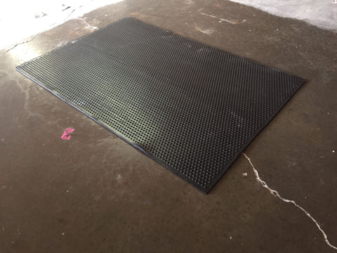 black commercial rubber mat for industrial flooring