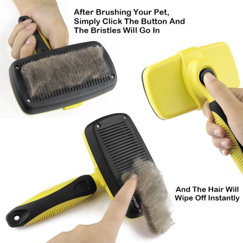 Self-Cleaning Pet Brush – Deshedding Tool for Dogs & Cats | PET035 Slicker Brush