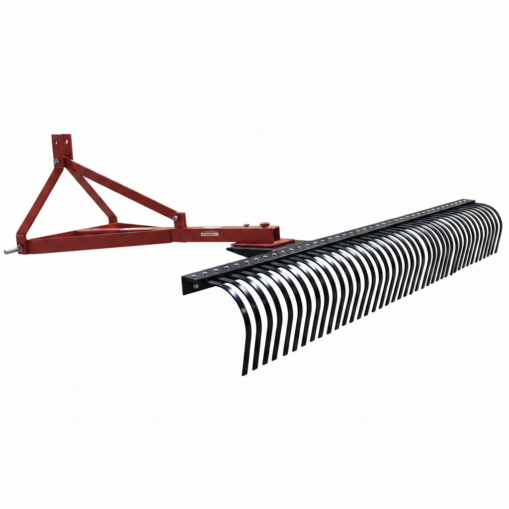 5 FT & 6 FT Landscape Rake – 3 - Point Hitch Tractor Attachment for Gravel & Yard Work | Model 712955 - with 6 Ft Landscape Rake LR8 | Sold by Uncle Wiener's Wholesale
