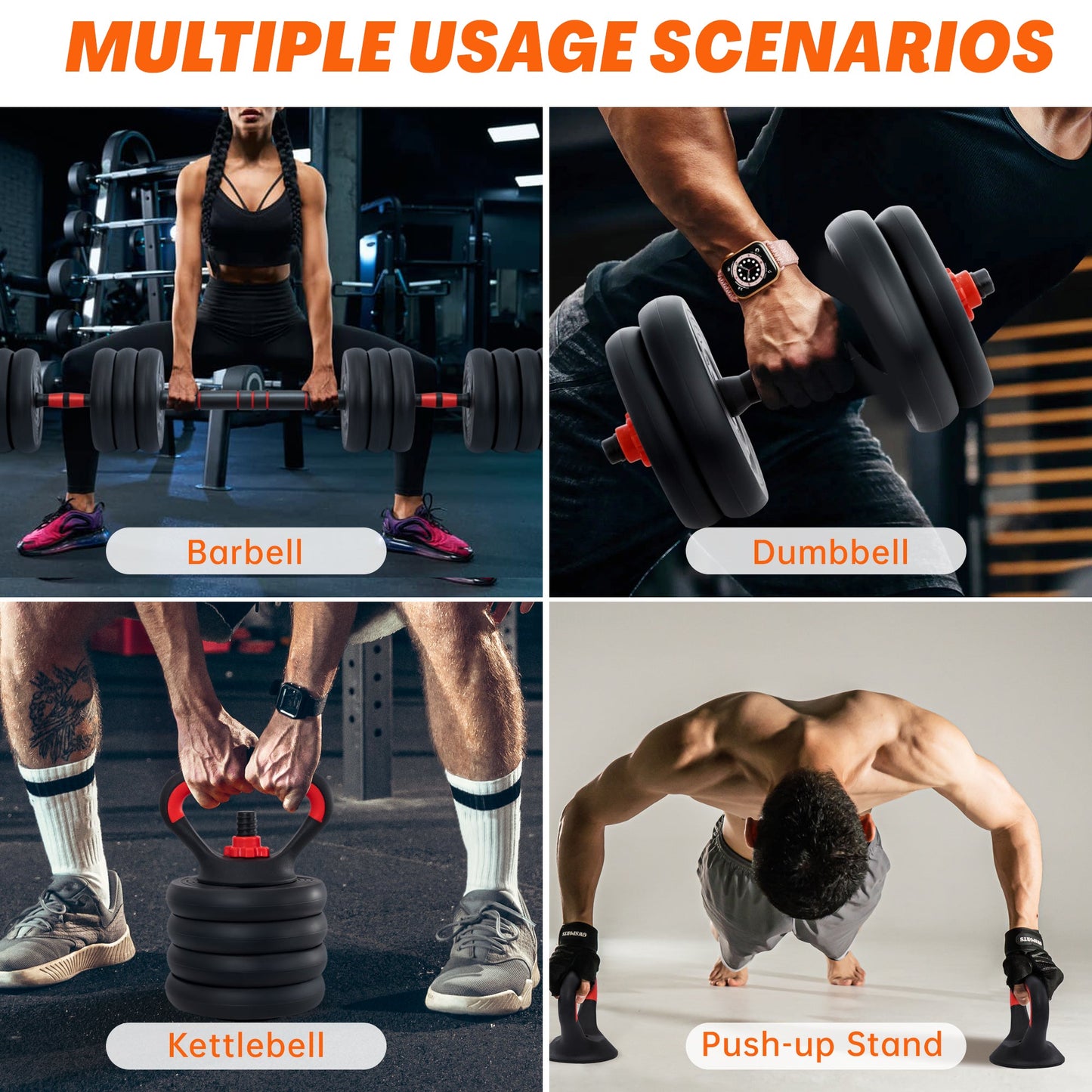 5 - in - 1 Adjustable Dumbbell Set – 22.5 lb & 33 lb Home Gym Weights with Barbell - with 33 lbs Adjustable Dumbbell Set | Sold by Uncle Wiener's Wholesale