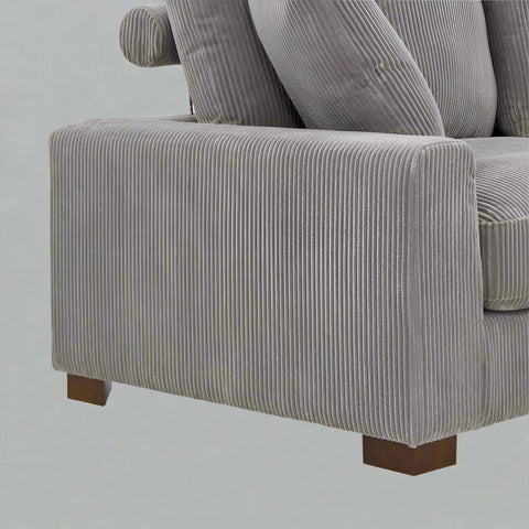 5 - Piece Corduroy Sectional Sofa β U - Shaped Living Room Furniture Set | Dark Gray & Light Gray - with DARK GRAY BT2528SM | Sold by Uncle Wiener's Wholesale