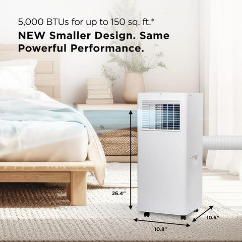 5,000 BTU Smart Portable Air Conditioner, Fan & Dehumidifier, 150 Sq. Ft., Ultra - Compact Design - with | Sold by Uncle Wiener's Wholesale
