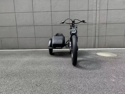 500W Jet Black Electric Sidecar Bike with Aluminum‑Alloy Frame 039912 - with | Sold by Uncle Wiener's Wholesale
