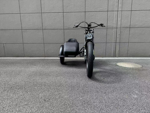500W Jet Black Electric Sidecar Bike with Aluminum‑Alloy Frame 039912 - with | Sold by Uncle Wiener's Wholesale