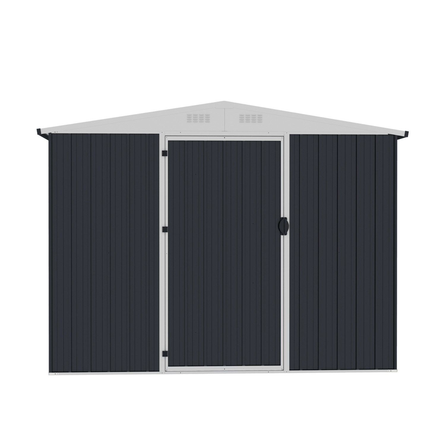 5.1' x 3.8' Outdoor Metal Storage Shed Steel Garden Tool Shed Grey 1102761N2 - with | Sold by Uncle Wiener's Wholesale