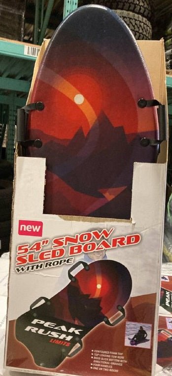 54" Peak Rush Snowboard Sled – Heavy Duty Winter Snow Sled 124338 - with | Sold by Uncle Wiener's Wholesale