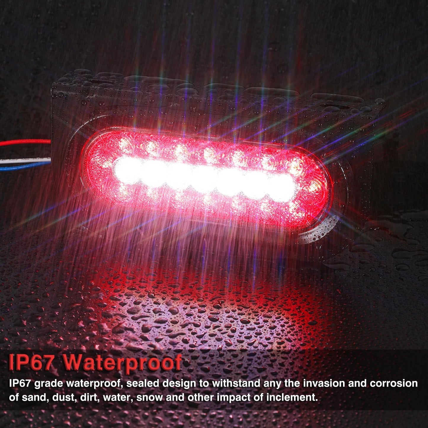 6" Oval LED Trailer Light Kit 2PCS Waterproof Brake Turn Reverse Lights 6INCHO - with | Sold by Uncle Wiener's Wholesale