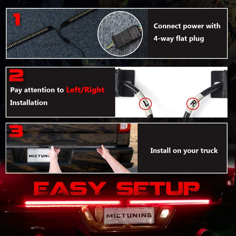 60" 5 - Mode LED Tailgate Light Bar – Brake, Turn, Reverse, Signal | 765TGL - with | Sold by Uncle Wiener's Wholesale