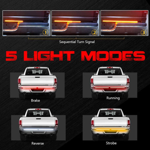 60" 5 - Mode LED Tailgate Light Bar – Brake, Turn, Reverse, Signal | 765TGL - with | Sold by Uncle Wiener's Wholesale
