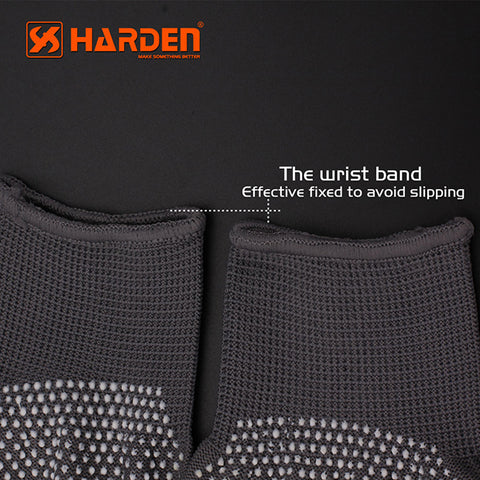 Harden 9 anti-slip garden gloves in gray and black
Comfortable gardening gloves with textured grip palms
Orange heavy-duty gloves for outdoor work
Multi-color work gloves displayed side by side
Durable gloves for gardening and tool handling
Protective gloves for landscaping and farm work