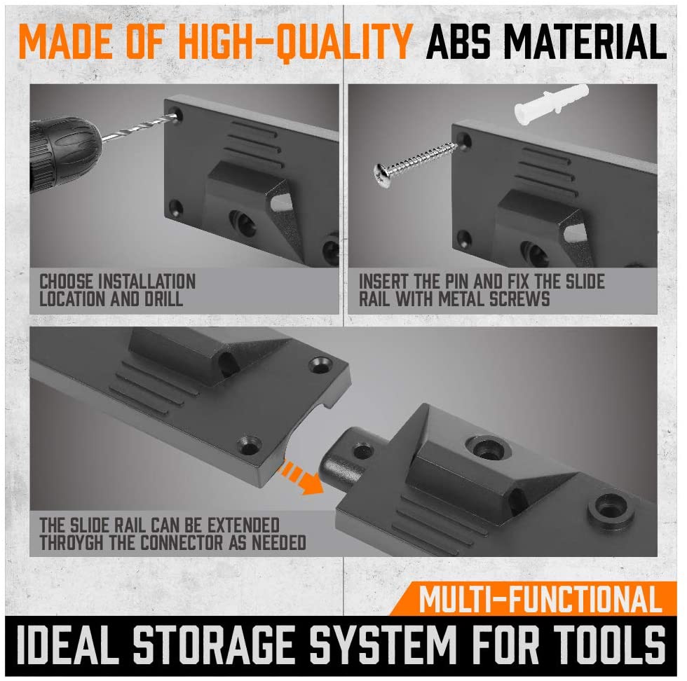 64" Garage Tool Organizer Wall Mount with Adjustable Hooks & Rails – Heavy - Duty Storage System WT21392 - with | Sold by Uncle Wiener's Wholesale