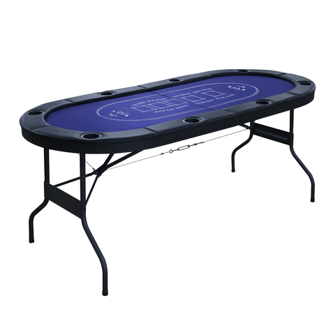 6FT Foldable Poker Table for 8 Players – Casino Felt, PU Armrest, Cup Holders, Stainless Steel Hardware SUS7232 - with | Sold by Uncle Wiener's Wholesale