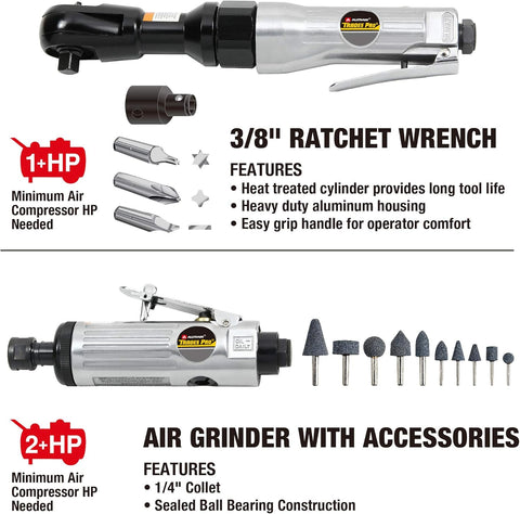 71 Piece Air Tool Kit – Impact, Ratchet, Chisel & Accessories | F2621Z - with | Sold by Uncle Wiener's Wholesale