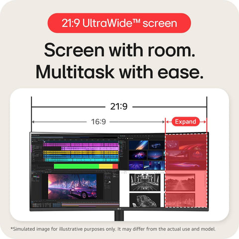 LG 34” UltraWide FHD VESA DisplayHDR 400 IPS Monitor with AMD FreeSync