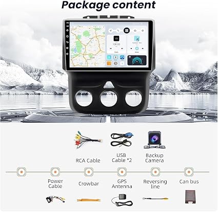 PASYRTM 9-Inch Android 13 Car Stereo for Dodge Ram 1500 2500 3500 (2013–2018) – Wireless Apple CarPlay & Android Auto, 4GB RAM, 32GB Storage, GPS Navigation & Backup Camera