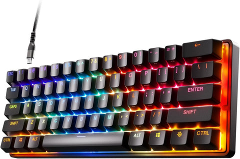 SteelSeries Apex Pro Mini HyperMagnetic Gaming Keyboard – World’s Fastest Keyboard – Adjustable Actuation – Compact 60% Form Factor – RGB – PBT Keycaps – USB-C