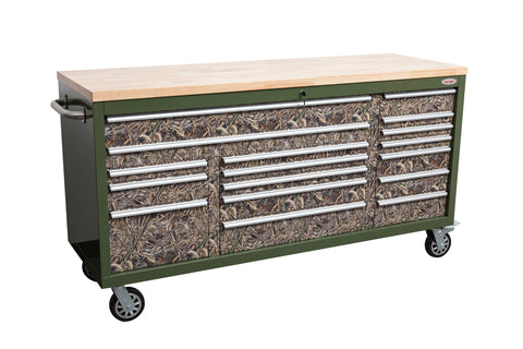 6FT 17-Drawer Tool Bench Workstation & Tool Box – Heavy-Duty Rolling Workbench with Power Outlets & USB | Multi-Color Options
