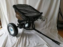 80 LB Towable Fertilizer & Salt Spreader – All - Season Broadcast with Pneumatic Tires | 851011S - Towable Broadcast Spreader with | Sold by Uncle Wiener's Wholesale