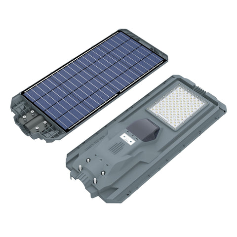 800W All - in - One Solar LED Street Light with Arm & Bracket β Motion Sensor, Remote, 3000 Lumens, IP65 Outdoor Light QYJM03800 - with | Sold by Uncle Wiener's Wholesale