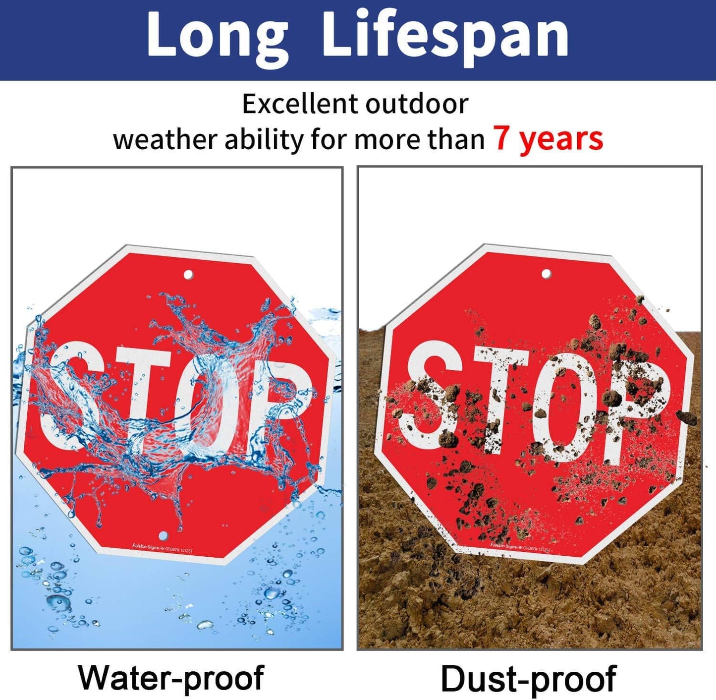 Reflective Stop Sign – 12" × 12" – Aluminum, Type IV Prismatic (No Pole) Q128482