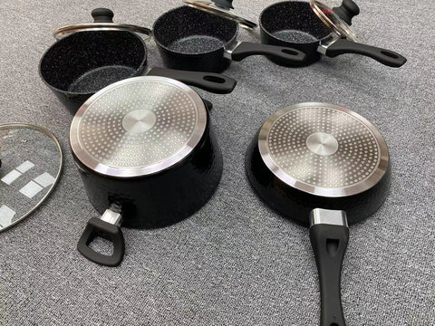 9 - Piece Non - Stick Cookware Set – Durable Precision Aluminum K0027 - with | Sold by Uncle Wiener's Wholesale