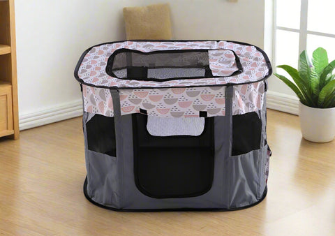 XL foldable dog crate with mesh windows and roll-up door
Portable pet house crate with removable top skylight
Indoor and outdoor soft pet kennel setup
Folded dog crate for easy storage and travel
Cat and dog resting in mesh pet crate