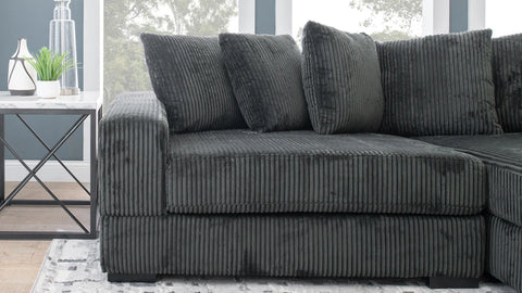 Oversized Corduroy Sectional Sofa with Ottoman – Front Room Setup
Gray 2-Piece Corduroy Sofa Set – Side Angle View
Comfy Deep-Seated Sectional Couch – Top View with Ottoman
Textured Corduroy Upholstery Sofa – Lounge Setup
Living Room Furniture – Modern Corded Sectional with Pillows
