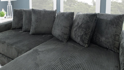 Oversized Corduroy Sectional Sofa with Ottoman – Front Room Setup
Gray 2-Piece Corduroy Sofa Set – Side Angle View
Comfy Deep-Seated Sectional Couch – Top View with Ottoman
Textured Corduroy Upholstery Sofa – Lounge Setup
Living Room Furniture – Modern Corded Sectional with Pillows