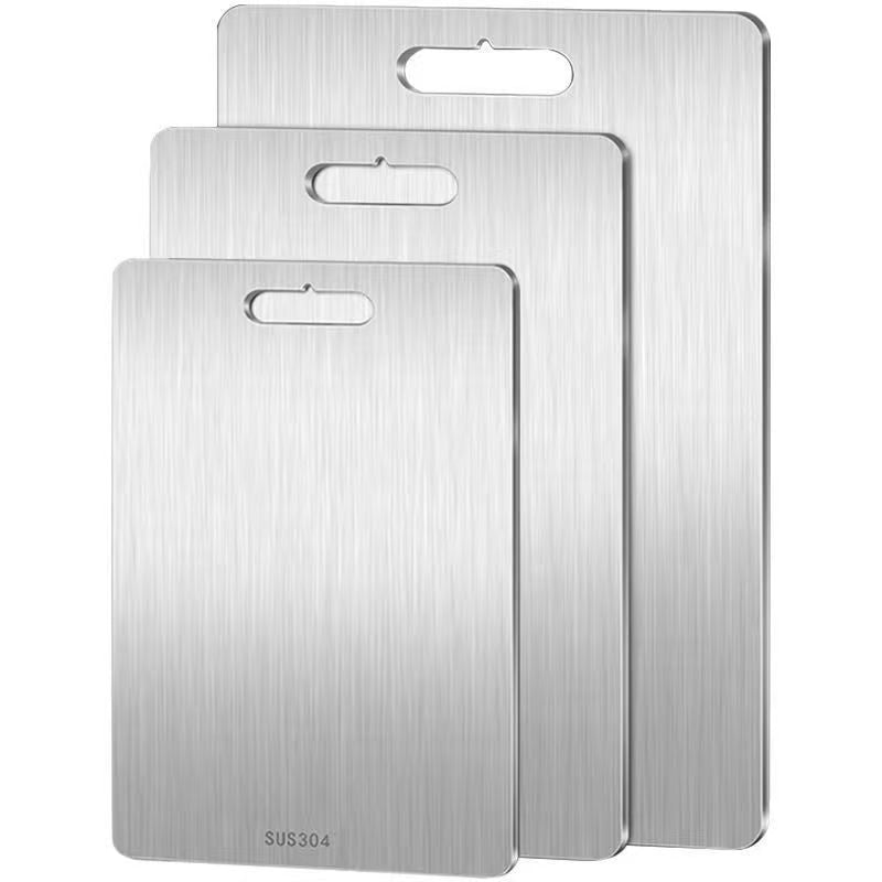 3-Piece Stainless Steel Cutting Board Set 304 Food Grade Kitchen Boards CGKTV184