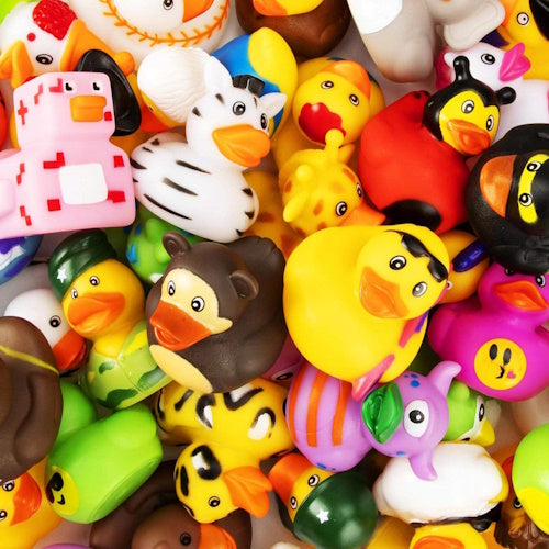 6-Piece Mixed Animal Bath Toy Set Vinyl Duck Bathroom Toys JY475143