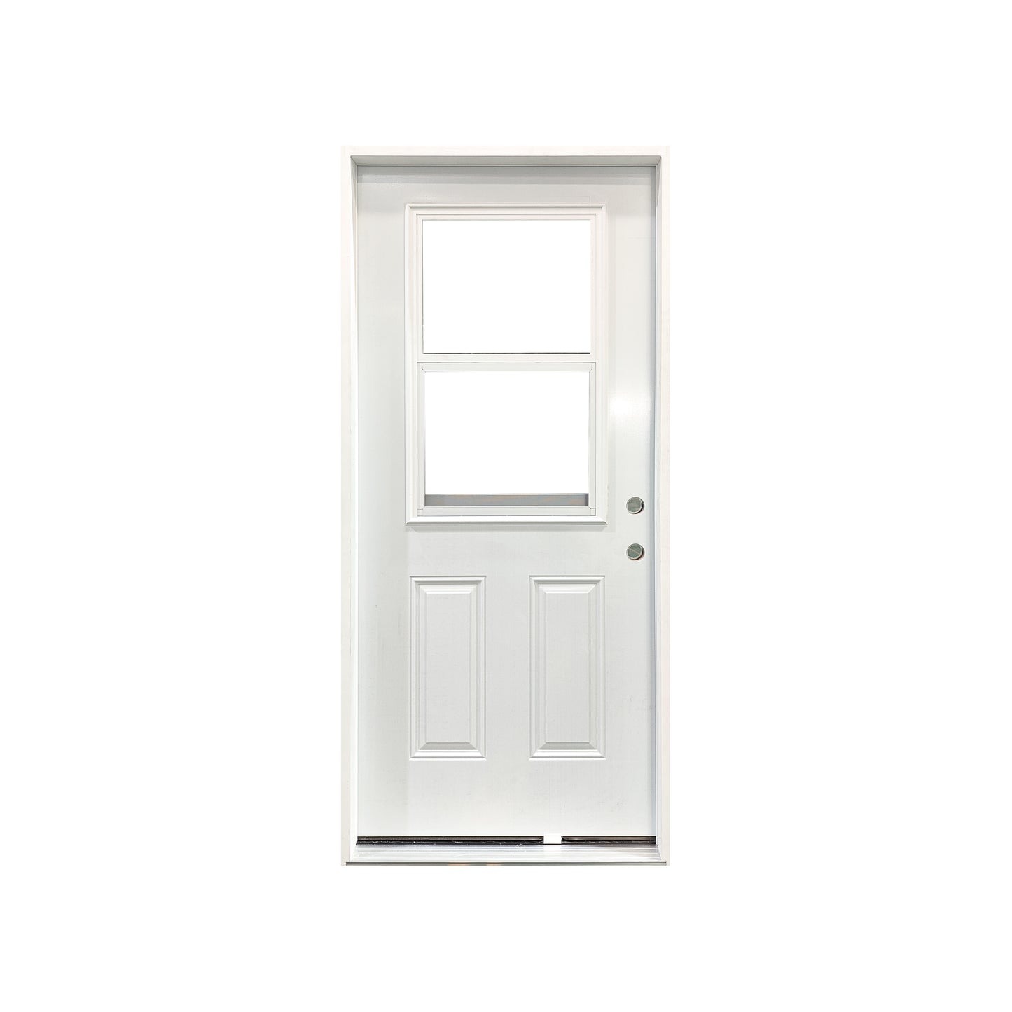 Prehung Insulated Steel Entry Doors with LOW-E Tempered Glass & Screen, Left or Right Hand Swing