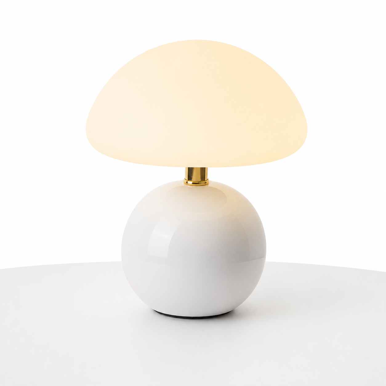 Mushroom Ceramic Table Lamp USB Powered 3-Color LED Bedside Lamp Yellow & White HBMTMG13