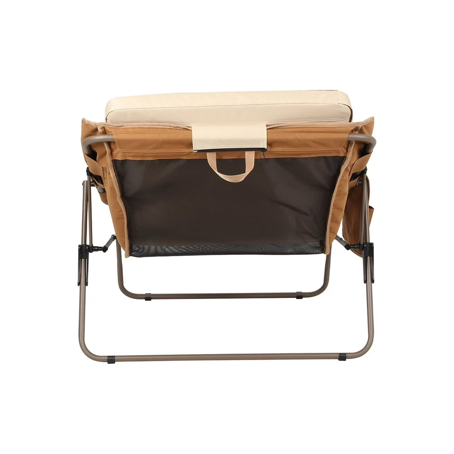 Ozark Trail Oversized Padded Camping Chair – Brown Folding Outdoor Chair with Removable Seat Pad