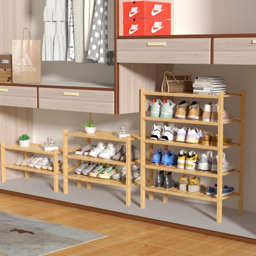 3 Tier Bamboo Shoe Rack Storage Organizer Entryway Shelf SY26041813
