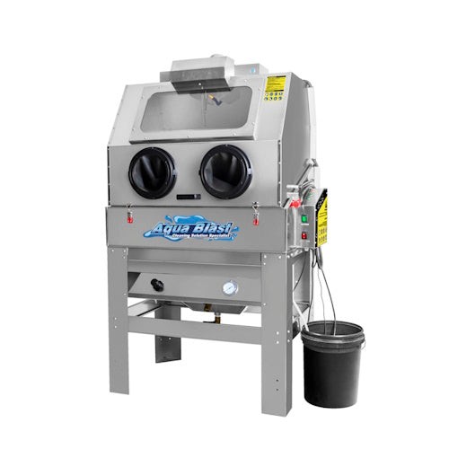 400L Stainless Steel Wet Blast Cabinet with 110V Pump, LED Light, 70 kg Grid Capacity & 4/5/6/7 mm Blasting Nozzles WSBC400