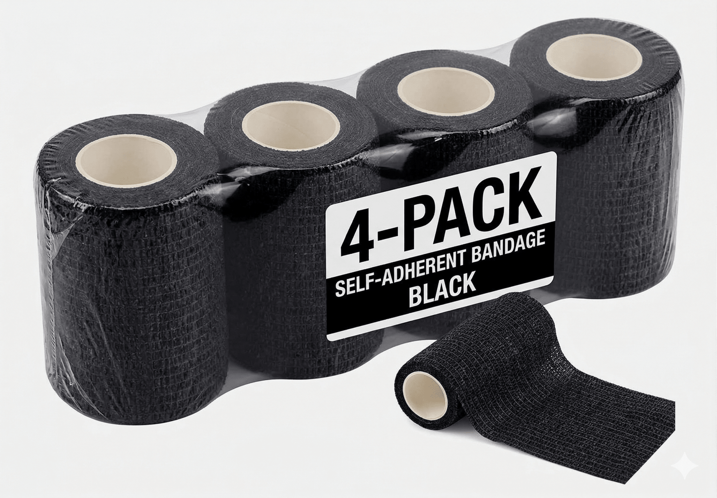 Adhesive Tape 2" x 15 FT – Cohesive Bandage Grip & Athletic Wrap, 4 Pack LXPT102B - with | Sold by Uncle Wiener's Wholesale