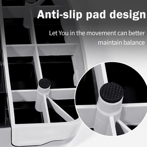 Adjustable Aerobic Step Platform with 4 to 6 Inch Height Levels Slip Resistant Surface Lightweight ABS AMEY68 - with | Sold by Uncle Wiener's Wholesale