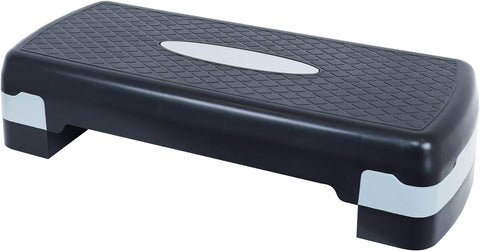 Adjustable Aerobic Step Platform with 4 to 6 Inch Height Levels Slip Resistant Surface Lightweight ABS AMEY68 - with | Sold by Uncle Wiener's Wholesale