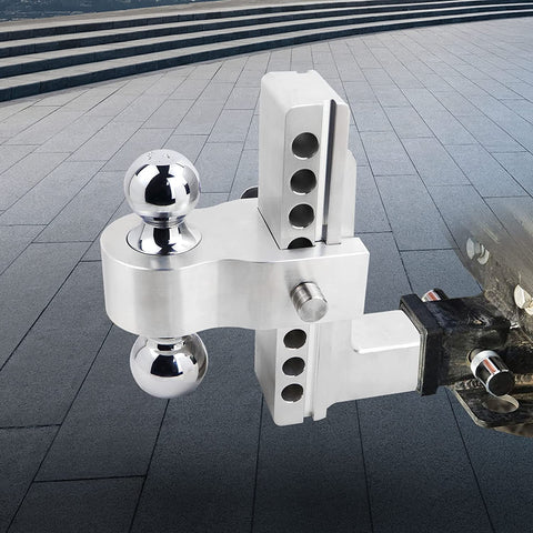 Adjustable Aluminum Trailer Hitch Ball Mount – 8" Drop/Rise, Dual Ball (2" & 2 - 5/16"), 12,500 lbs Towing Capacity – Fits 2" Receiver - with | Sold by Uncle Wiener's Wholesale
