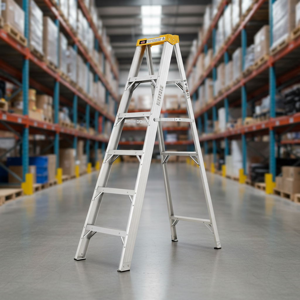 Aluminum Folding Ladder – 6 - Step Lightweight, Durable Options 814542 - with Folding 6 Step 5.9 FT | Sold by Uncle Wiener's Wholesale