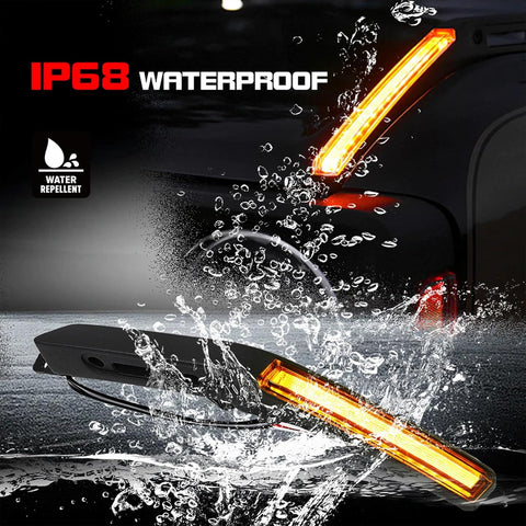 Amber Trail Hood Turn Signal Light for Ford Bronco 2021 - 2024 - LED Aluminum Alloy Replacement Handle Light Accessory for 2/4 - Door Models - with | Sold by Uncle Wiener's Wholesale