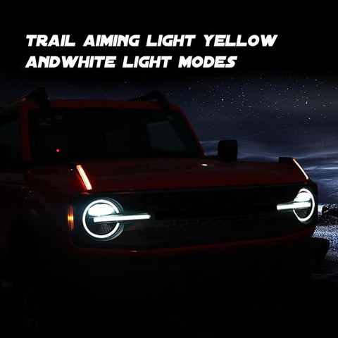 Amber Trail Hood Turn Signal Light for Ford Bronco 2021 - 2024 - LED Aluminum Alloy Replacement Handle Light Accessory for 2/4 - Door Models - with | Sold by Uncle Wiener's Wholesale