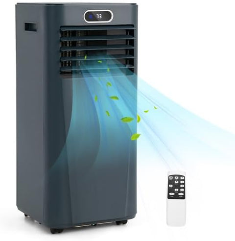 ARLIME Air Conditioner Portable, 8000 BTU Cools up to 350 sq. ft, Portable AC Unit with Fan & Dehumidifier, 2 Speed, Child Lock, 24H Timer, LED Display, Air Cooler for Living Room, Bedroom, Office - with Dark Blue | Sold by Uncle Wiener's Wholesale