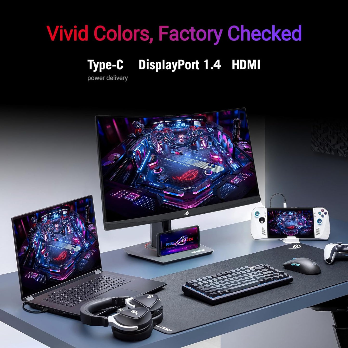 ASUS ROG Strix 27” 1440P USB - C Curved HDR Gaming Monitor (XG27WCMS) - QHD, 280Hz, 1ms, Fast VA, Extreme Low Motion Blur Sync, FreeSync Premium, DisplayWidget, Tripod Socket, AI Gaming, 3yr Warranty - with | Sold by Uncle Wiener's Wholesale