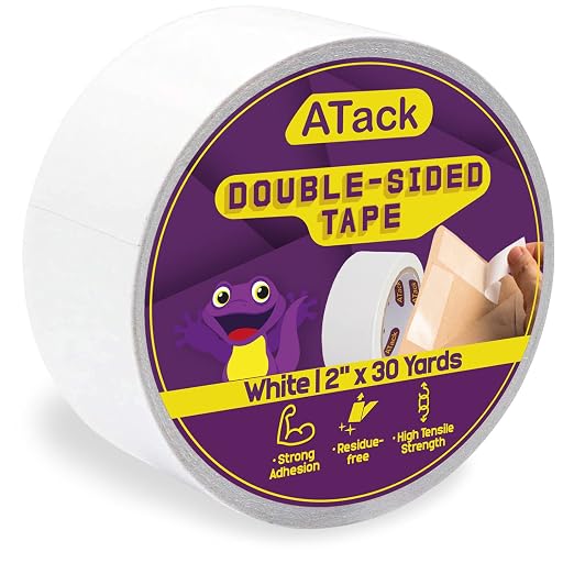 ATack & XFasten Professional Tape Collection – Mounting, Painter’s, Carpet, Gaffer & Aluminum Foil Tape Variants - with ATack Double-Sided self Sticky Wall Fabric Tape - White | Sold by Uncle Wiener's Wholesale