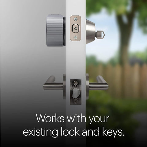 August Home, Silver Wi - Fi Connected Smart Keyless Entry Door Lock, Electronic Door Lock Fits Your Existing Deadbolt in Minutes, AUG - SL05 - M01 - S01 - with Silver | Sold by Uncle Wiener's Wholesale