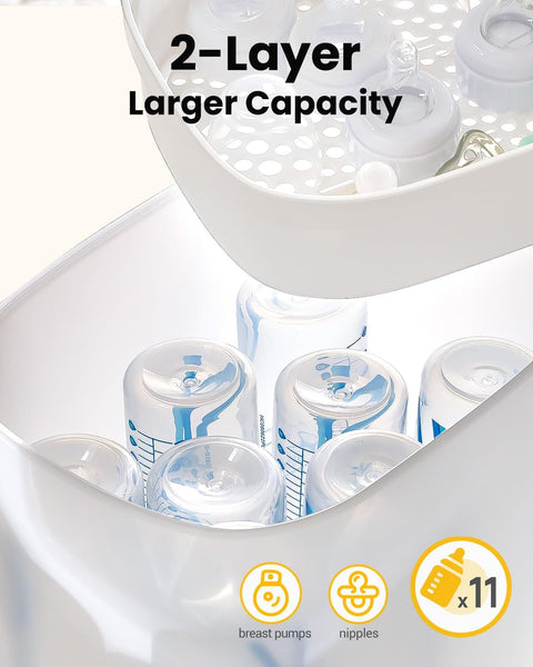 Baby Bottle Sterilizer, HAUTURE 6 - in - 1 Bottle Sterilizer and Dryer, Electric Steam Bottle Sanitizer for Baby stuffs, Baby Bottles & Breast Pump Accessories - with | Sold by Uncle Wiener's Wholesale