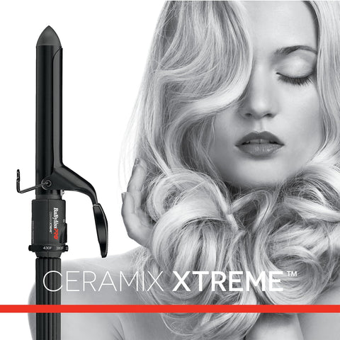 BaBylissPRO Ceramix Xtreme Dual Voltage Ceramic Curling Iron with Far Infrared Heat up to 430°F and Negative Ions, Spring Handle,used,good condition - with | Sold by Uncle Wiener's Wholesale