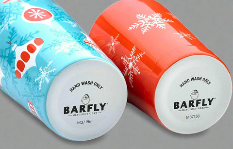 Barfly Holiday Ornaments Cocktail Shaker Tin Set - with Holiday Ornaments | Sold by Uncle Wiener's Wholesale