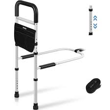 Bed Assist Rail with Foot Support – Medical Mobility Safety Bar (Model 285161) - with | Sold by Uncle Wiener's Wholesale